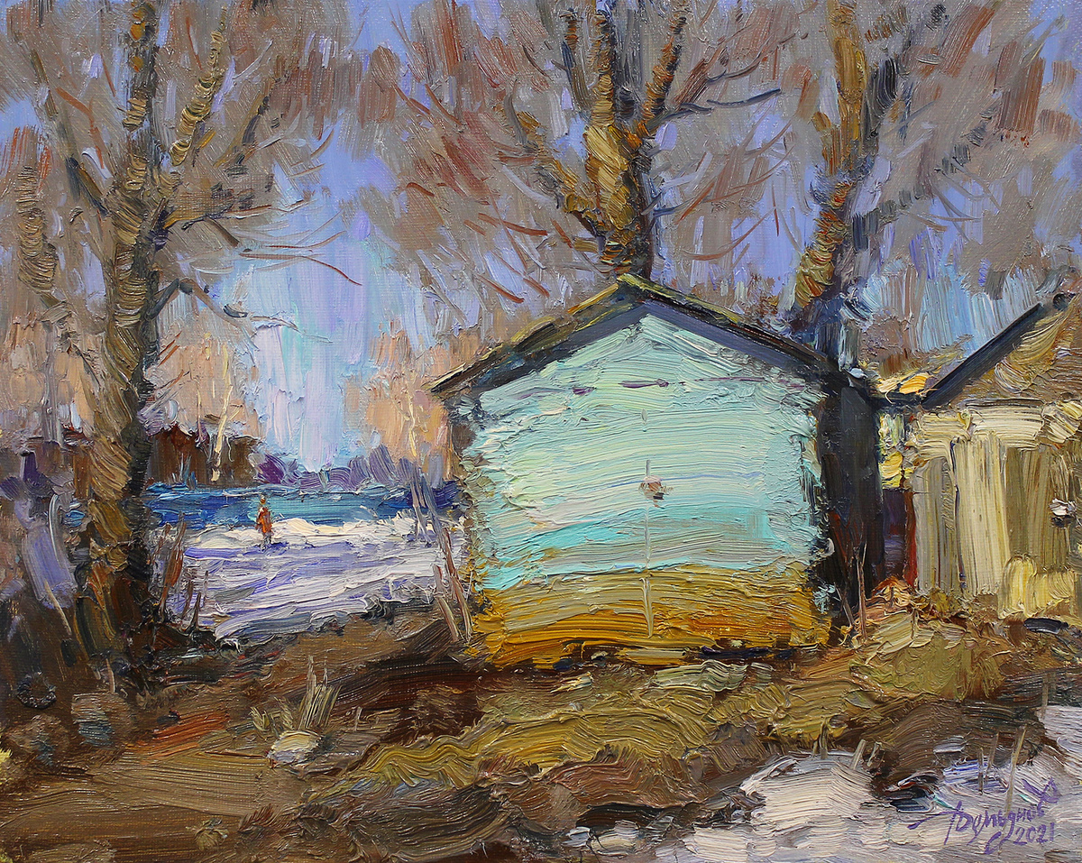 «В начале марта», холст, масло, 40 х 50 см, 2021 г.