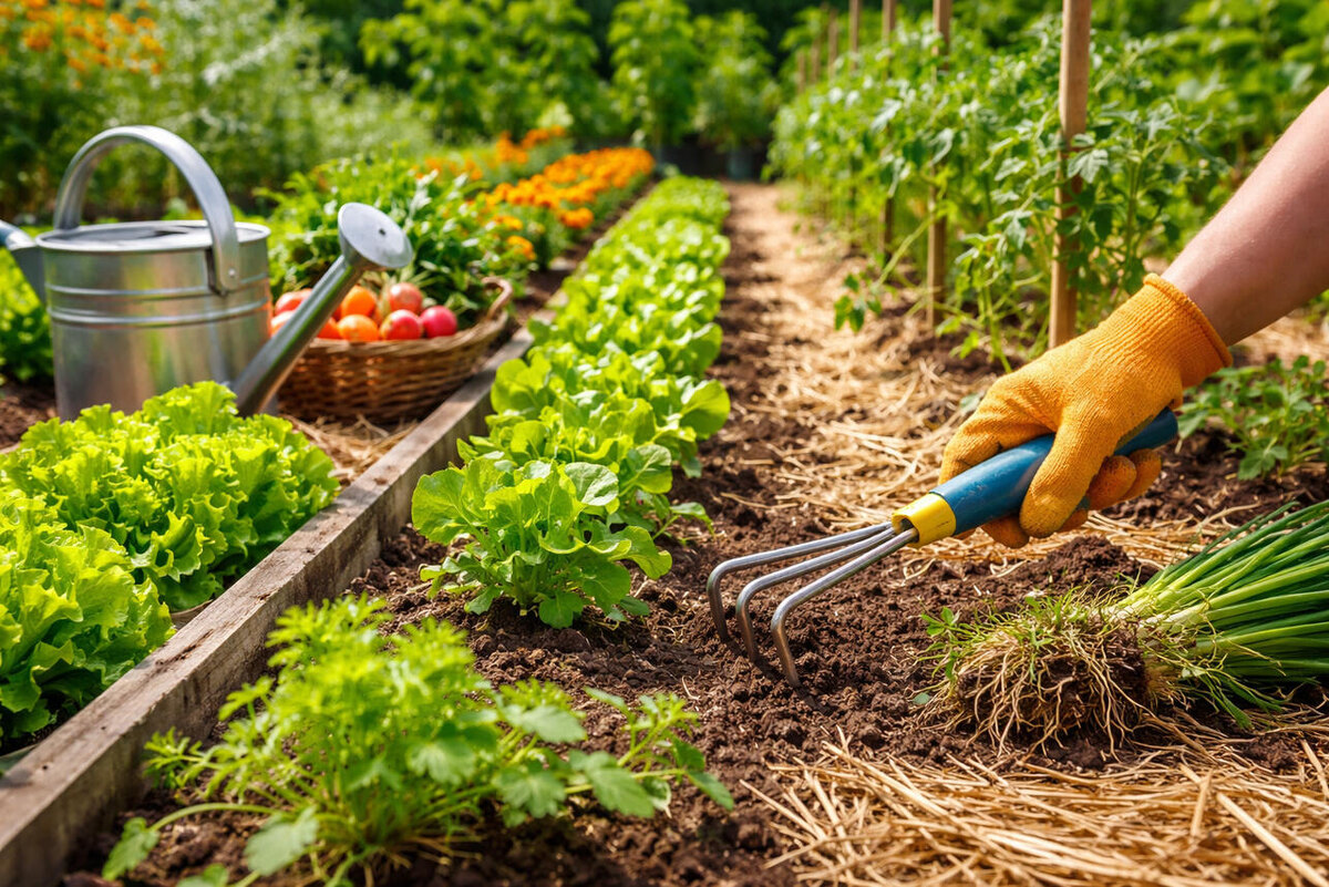    Грядки Изображение сгенерировано с помощью ИИ. Коллаж: 7Дней.ru