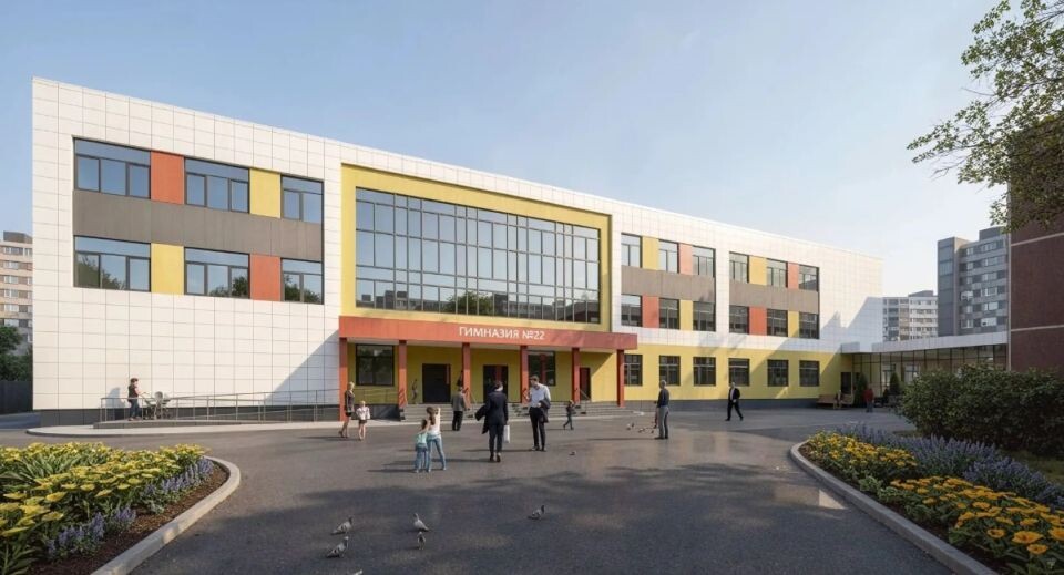    Эскизный проект пристройки к гимназии №22. Источник: "Алтайгражданпроект"