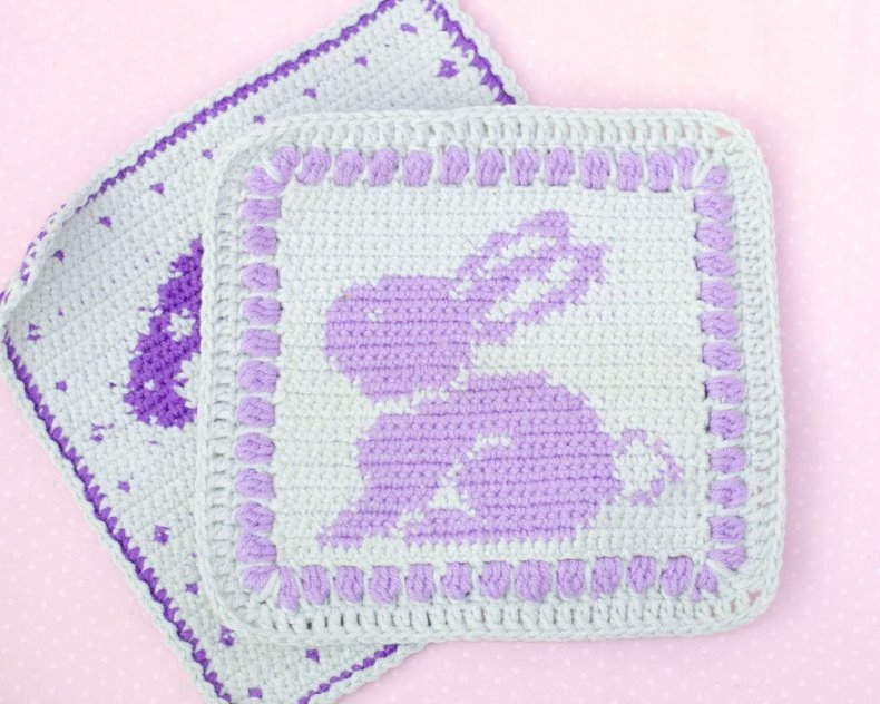 Что связать к Пасхе - прихватка с зайчиком крючком