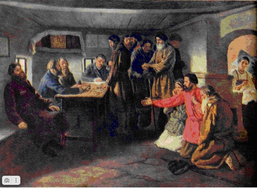 Рис. 181. Сбор недоимок