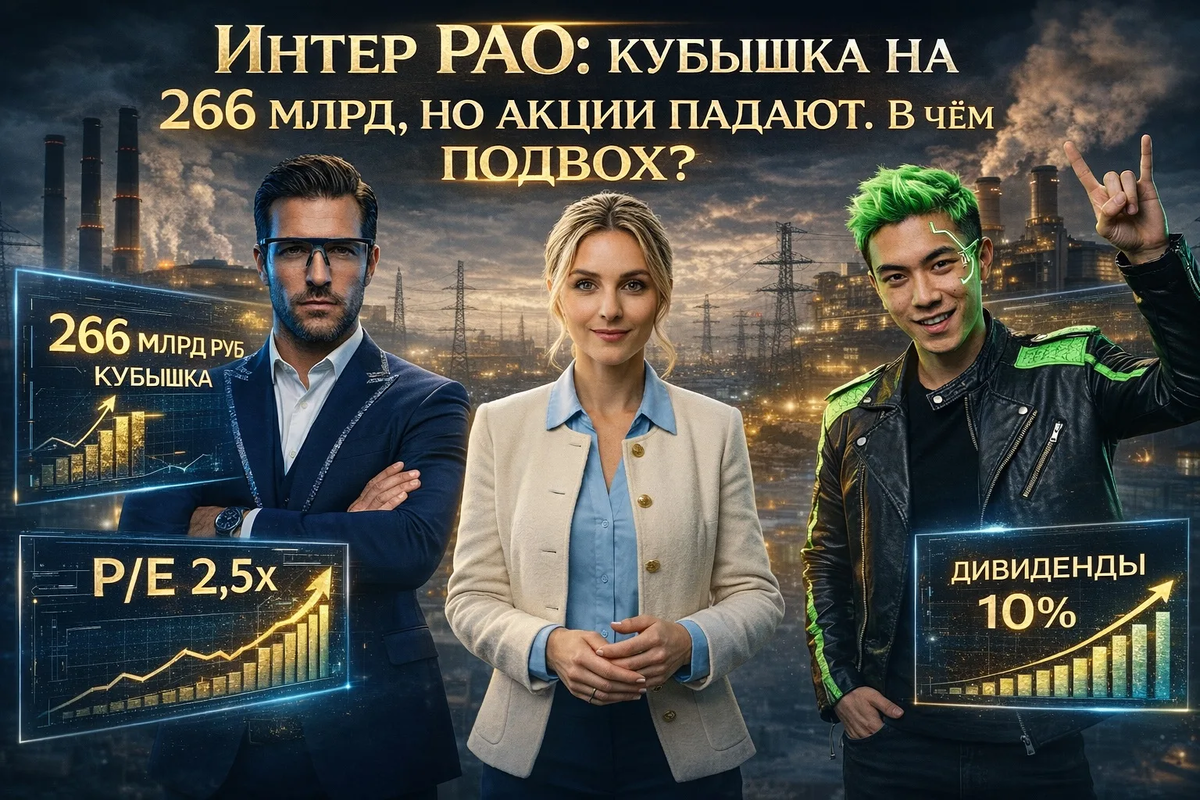Интер РАО: кубышка на 266 млрд, но акции падают. В чём подвох?