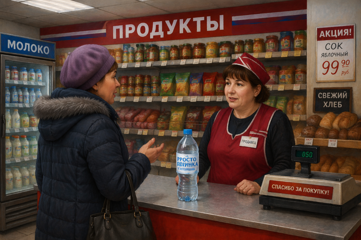 Жена в магазине