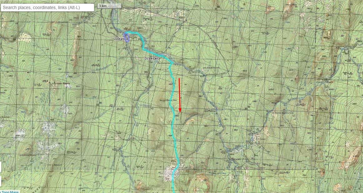 От деревни Золотанка