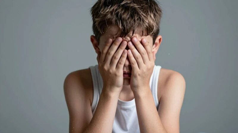     Мальчик. Слезы. Страх. Грусть. Алиса ai