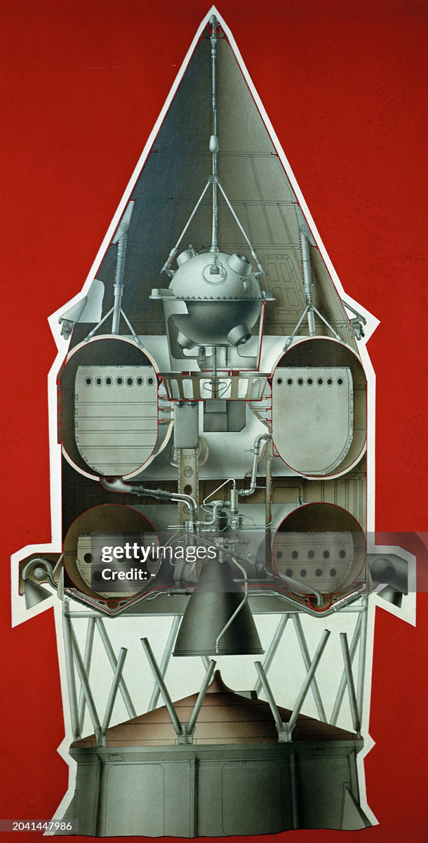 Схема ракеты Луна-2. Все изображения принадлежат их авторам, и приведены в ознакомительных целях.