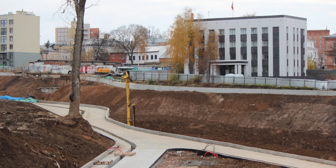 Инженерная подготовка террасного парка завершается в Нижнем Новгороде