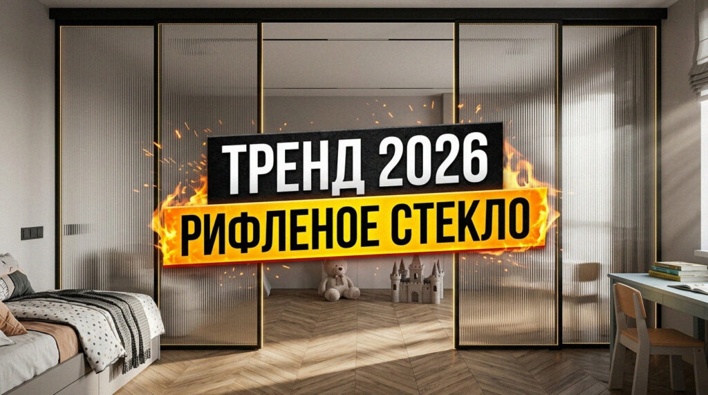    Рифленое стекло становится ключевым элементом дизайна в 2026 году. GarderobSystem