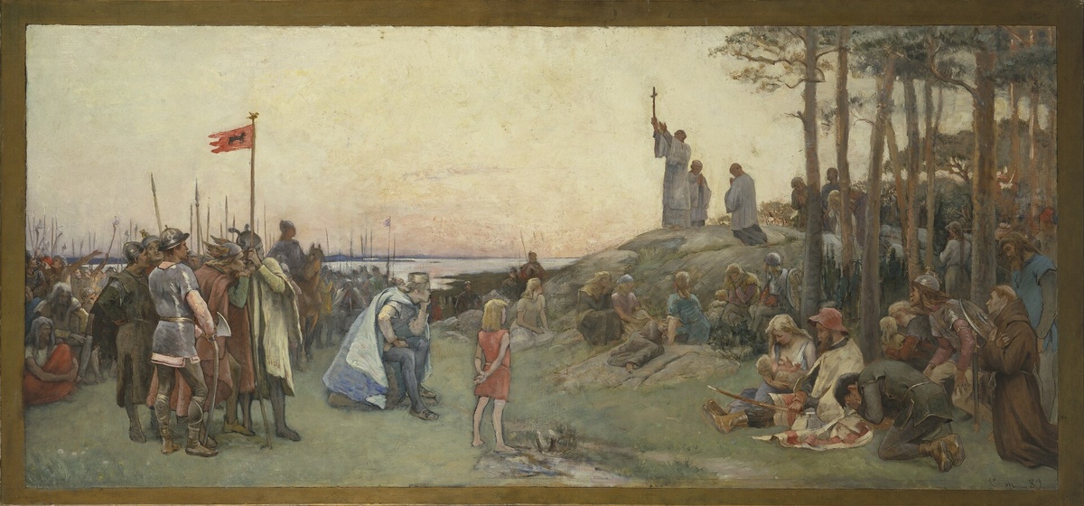 Густав Седерстрём «Проповедь Св. Ансгара» (1889)