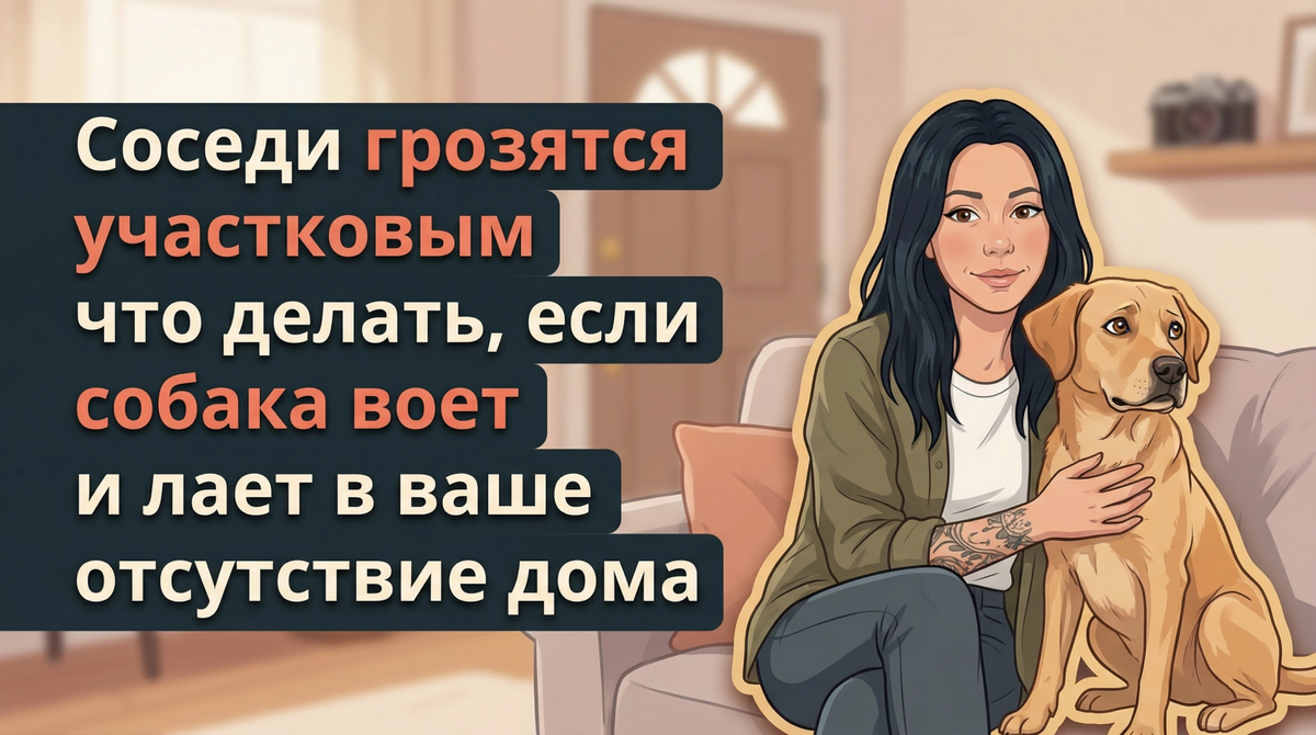    Обложка о том, что делать, если собака воет одна и соседи жалуются. Анна Марковская