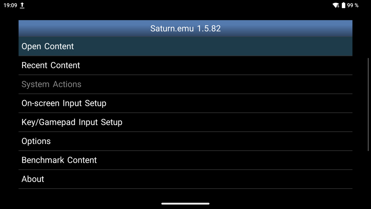 Главное меню. Скрин из личного архива