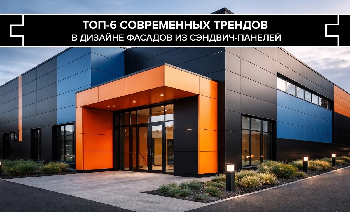 Современные тренды в дизайне фасадов из сэндвич-панелей 