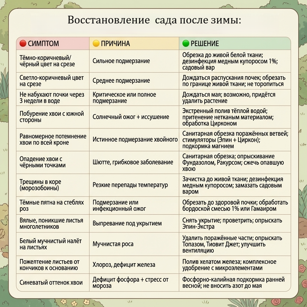 Диагностическая таблица