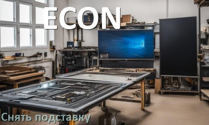 
Как у телевизора ECON снять подставку