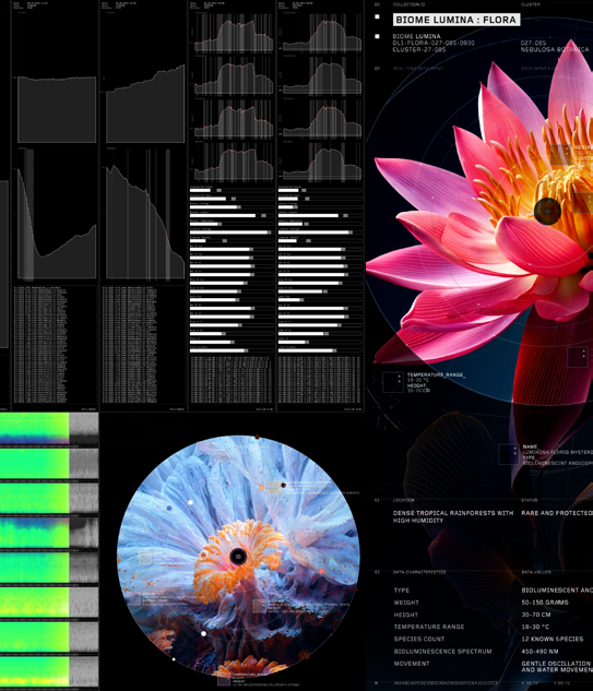 Biome Lumina, Dataland’s founding digital collection. Courtesy of Refik Anadol Studio