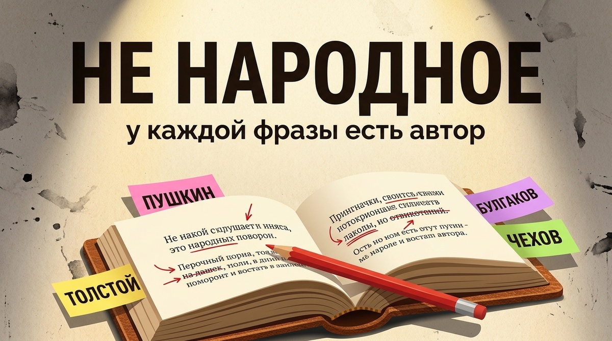Мы говорим как будто по-народному, а на самом деле цитируем классиков.