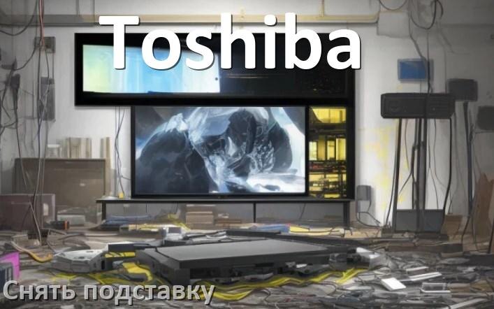 
Как с телевизора Toshiba снять подставку