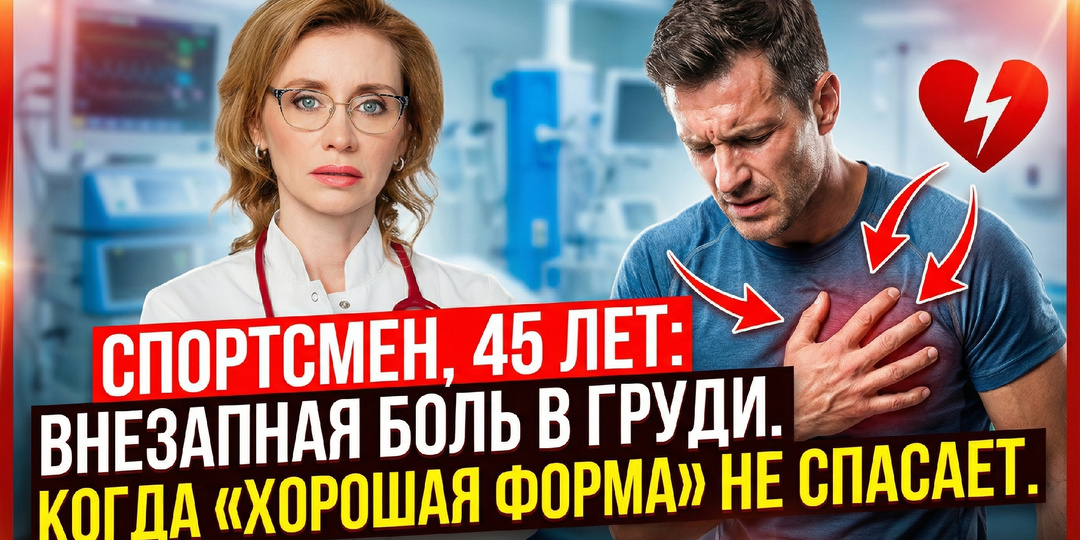 Спортсмен, 45 лет, внезапные боли в груди: когда “хорошая форма” не защита