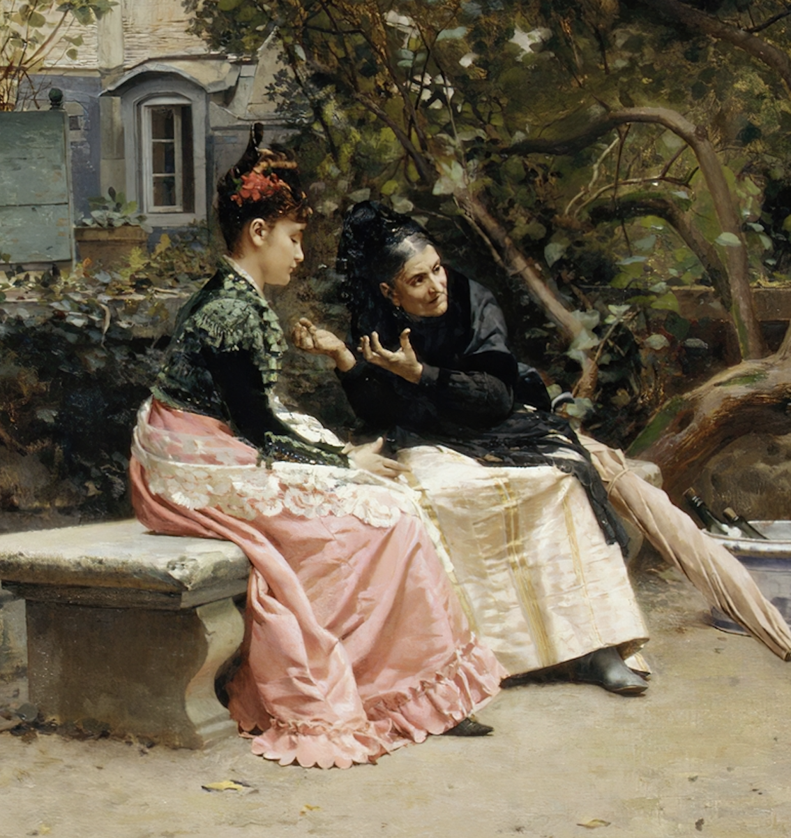 Жан Жорж Вибер, "Выговор", фрагмент картины