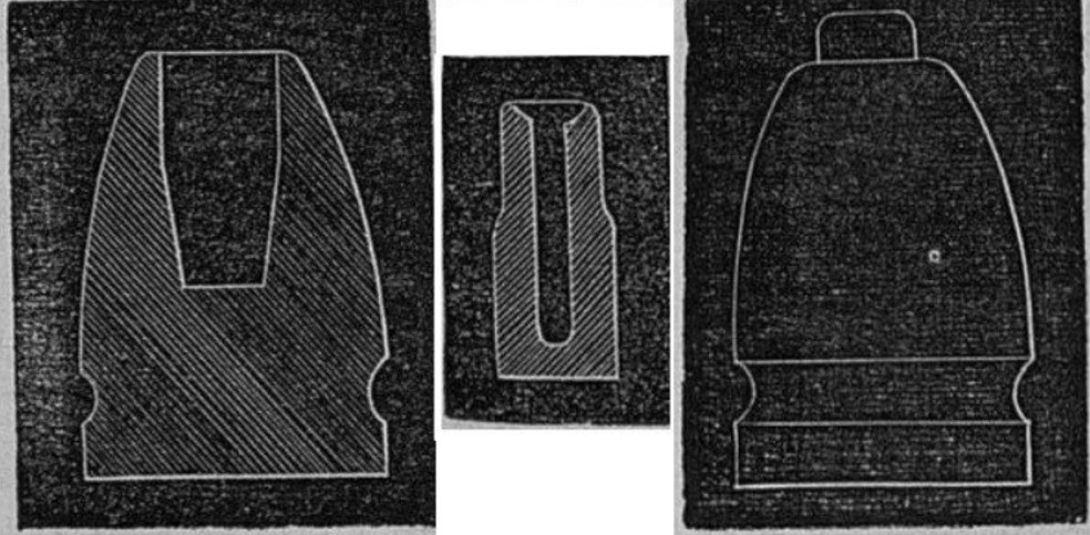 Прусская разрывная пуля. Выемка предназначена для капсюля, воспламеняющего разрывной состав.