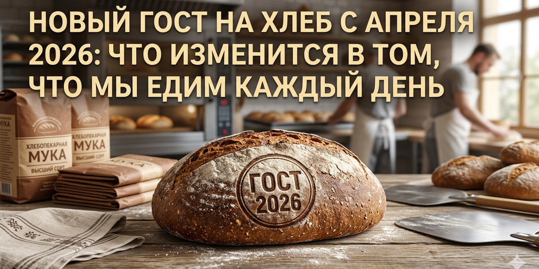 Новый ГОСТ на хлеб с апреля 2026: что изменится в том, что мы едим каждый день