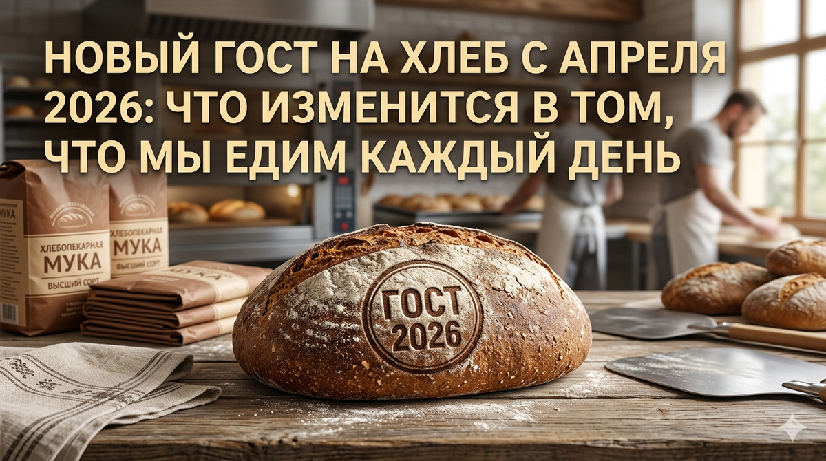 Новый ГОСТ на хлеб с апреля 2026: что изменится в том, что мы едим каждый день