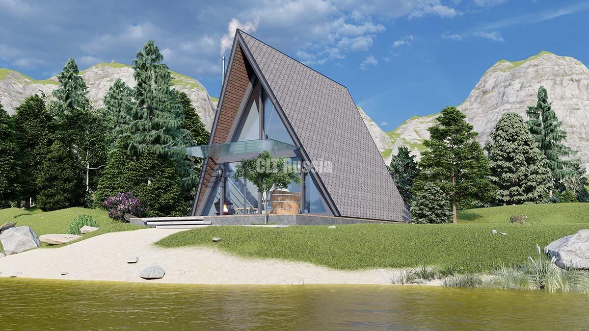 Модульный дом шале в горах. Фото: https://clt-russia.com