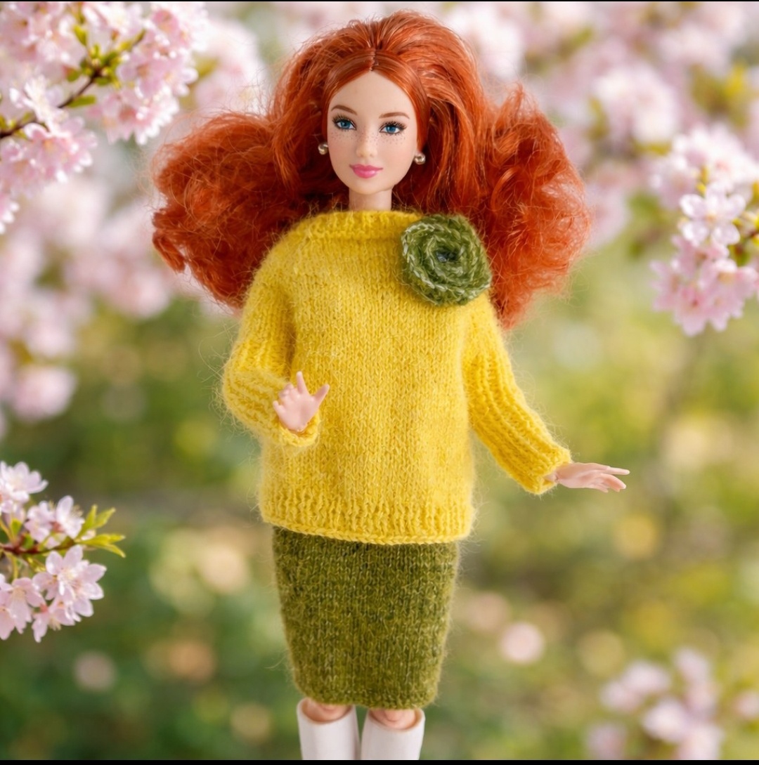 Лея в цветущем сад. Так видит ее ИИ.