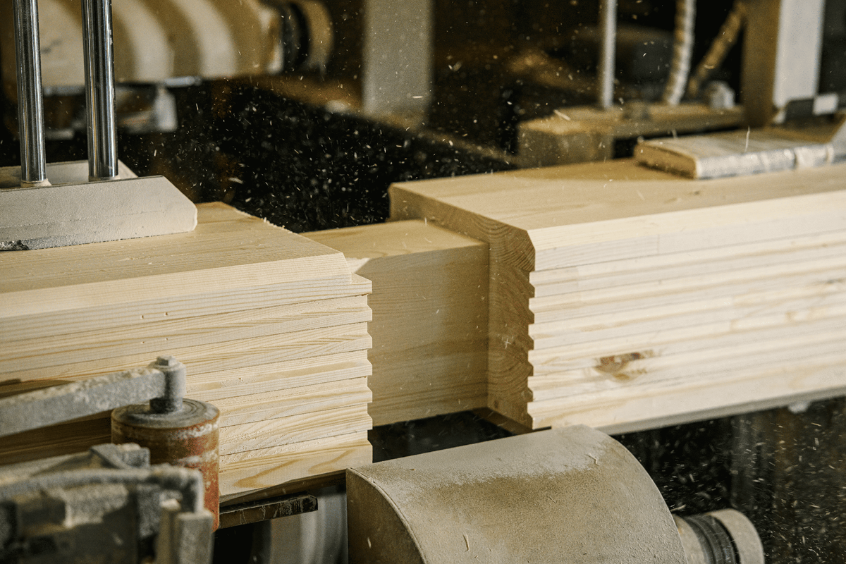 Производство клеёного бруса