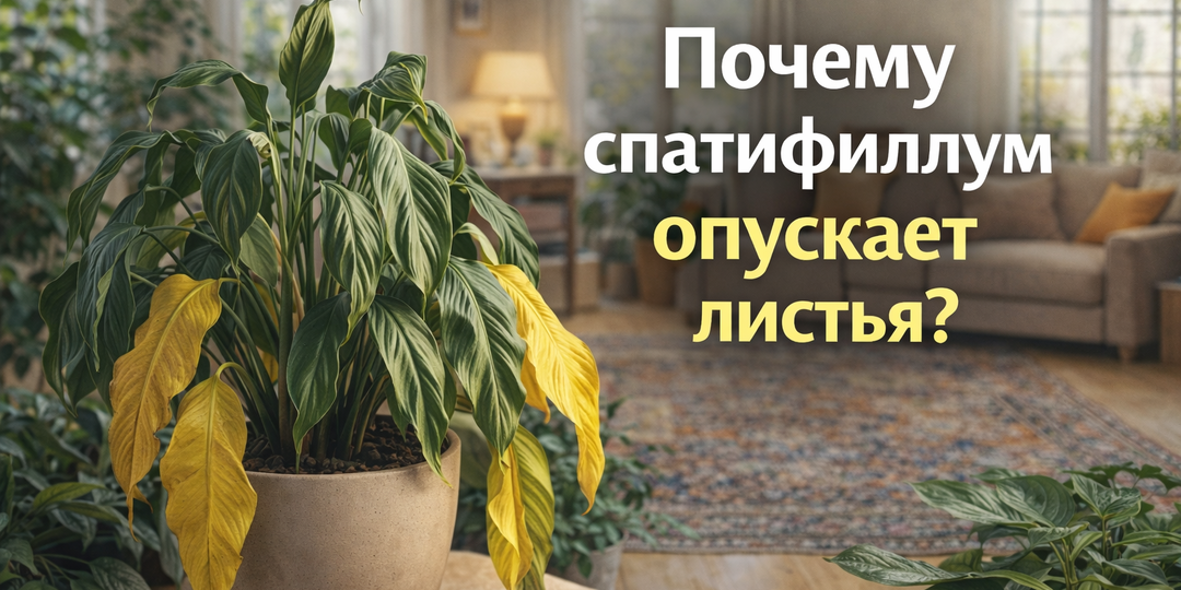 Почему спатифиллум опускает листья и как его восстановить?