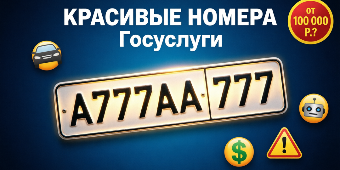 🚗 Красивые номера через Госуслуги с 1 июля 2026: сколько реально придётся заплатить и что уже известно официально?