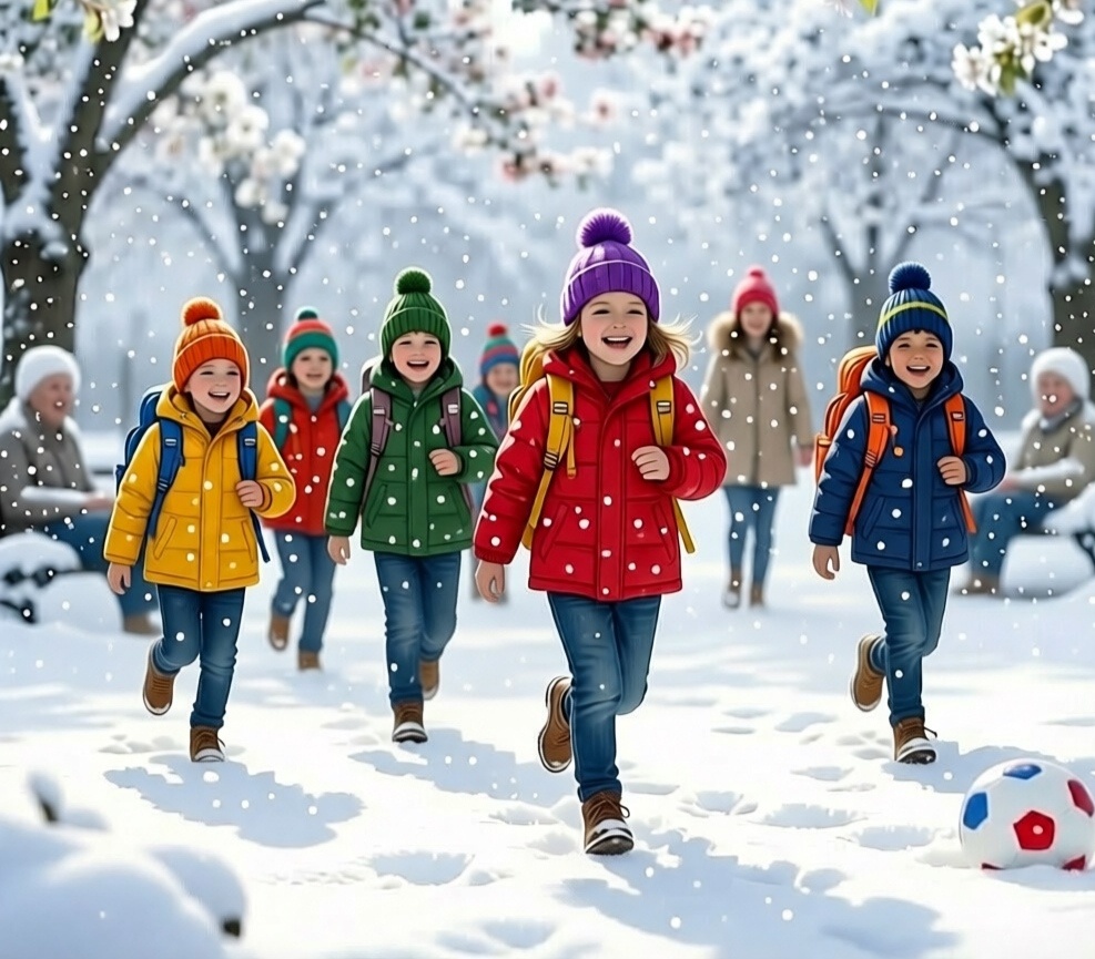 ИИ сгенерировал картинку по запросу «ура, каникулы». 