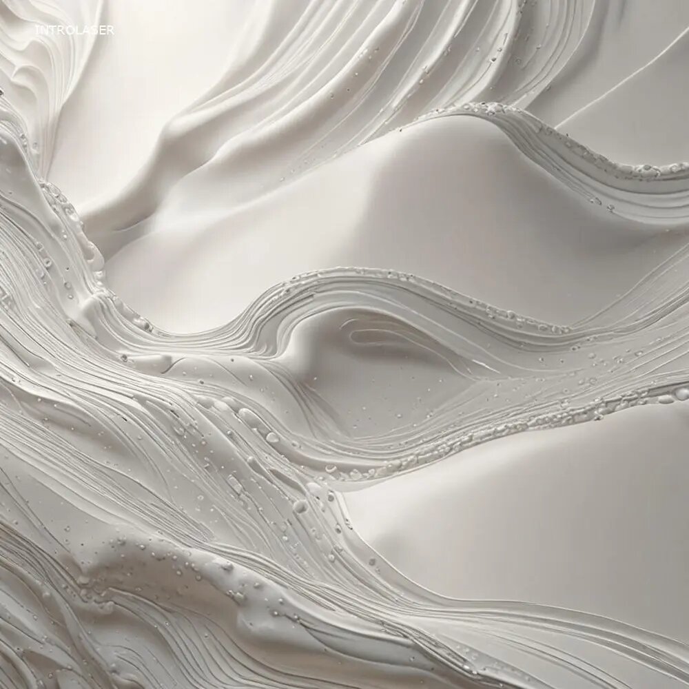    Нанесение геля на кожу перед процедурой диодного лазера в салоне красоты