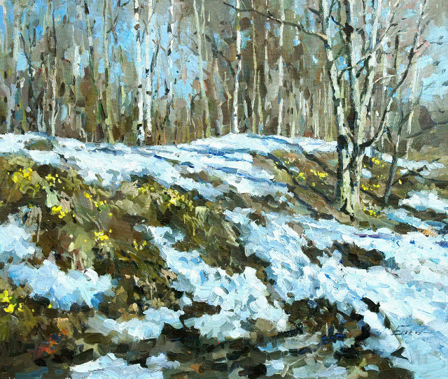 Павел Еськов. Мать-и-мачеха на пригорке. 2009