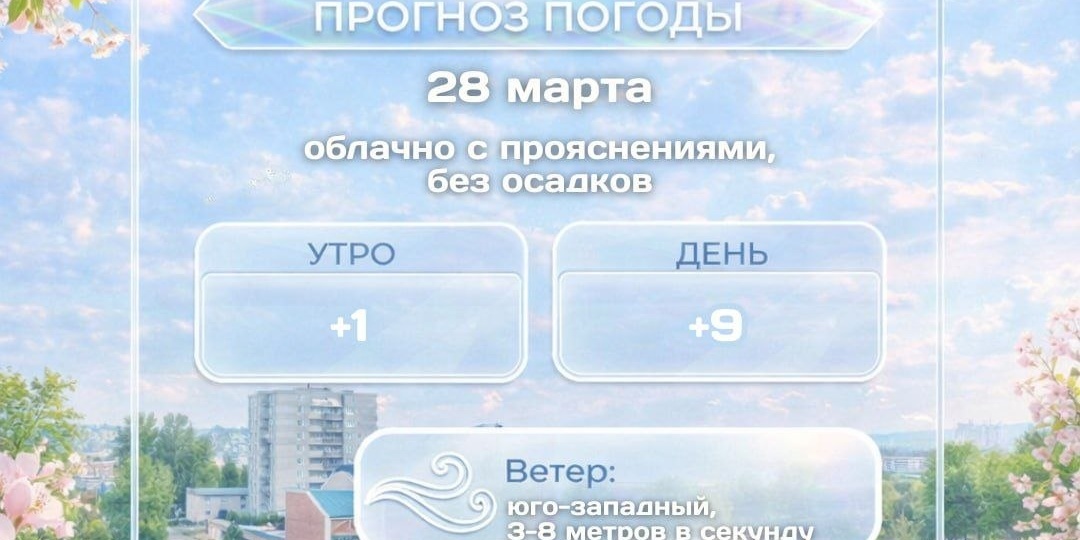 🌦Прогноз погоды по Северску на выходные