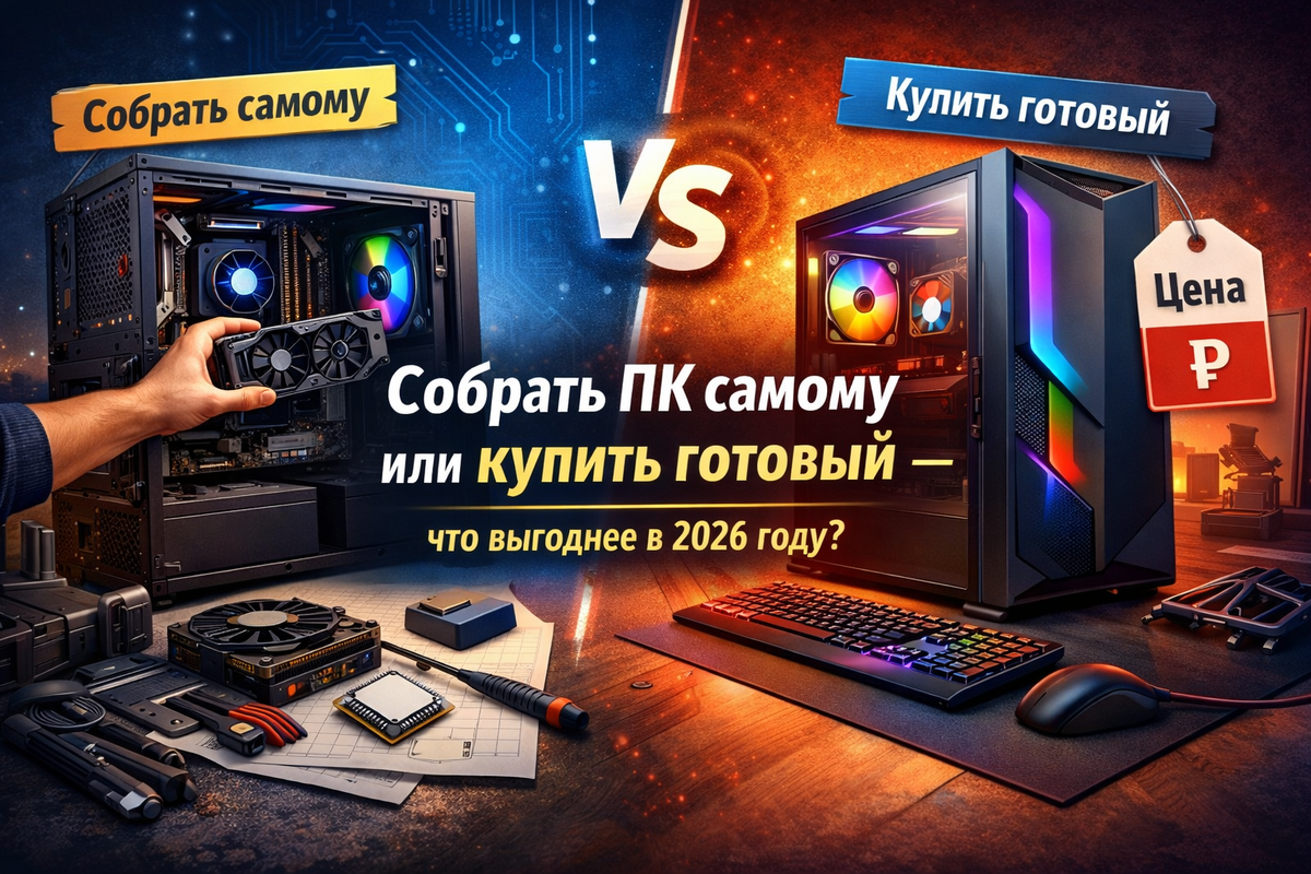 Собрать ПК самому или купить готовый — что выгоднее в 2026 году?