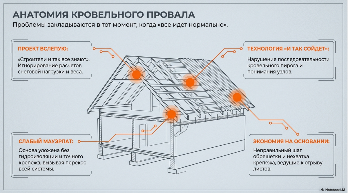 Инфографика ошибки монтажа. 