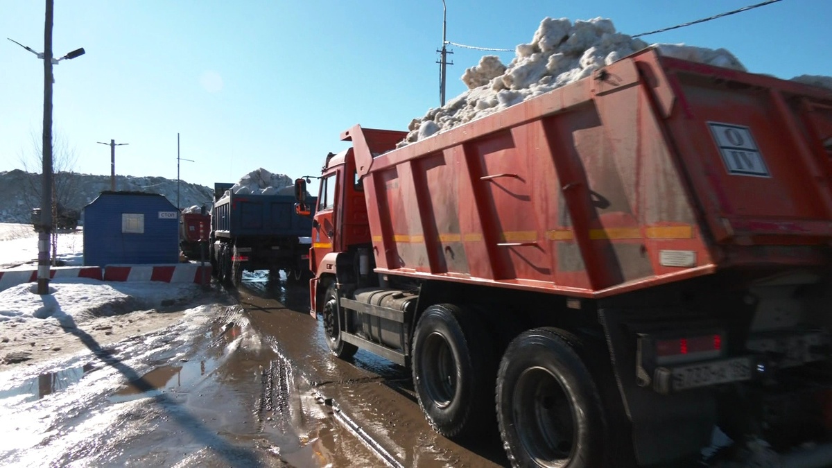    Считанные часы на уборку: сургутские коммунальщики вывозят снег на полигоны