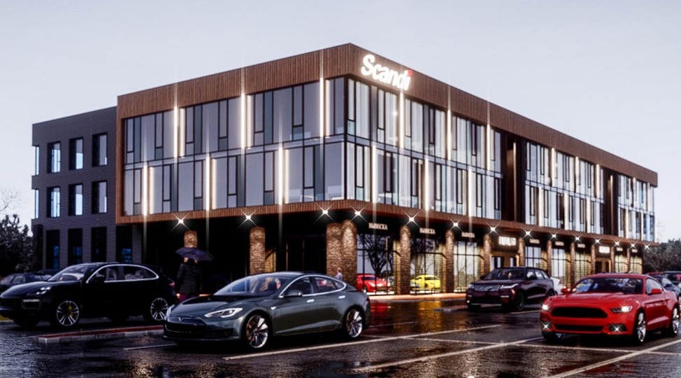 Бизнеc-центp в скандинавском стиле начали строить на окраине Барнаула