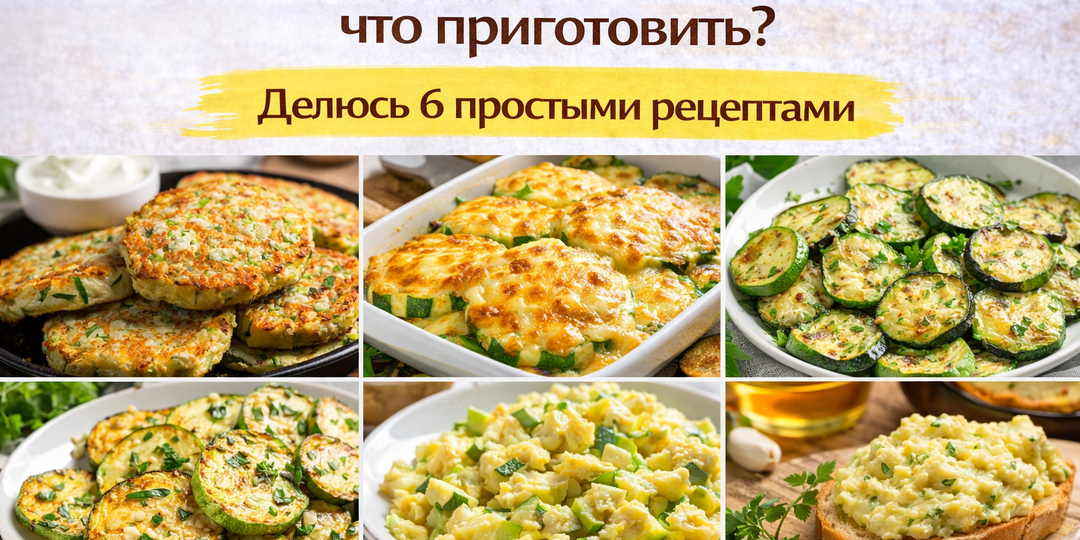 Есть кабачки и не знаешь что приготовить? Делюсь 6 простыми рецептами