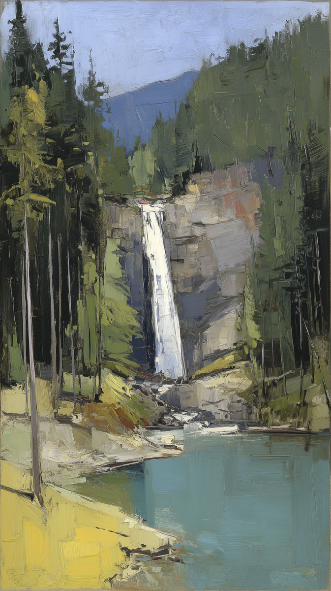 Высокий водопад