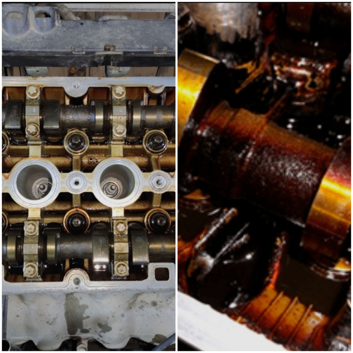 Разница между заменой раз в 7 500 км (слева) и раз в 15 000 км (справа) в городском цикле.