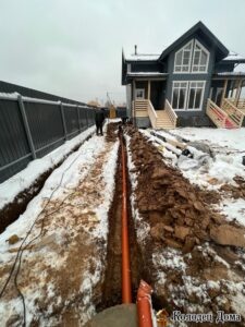 весенний водопровод на даче