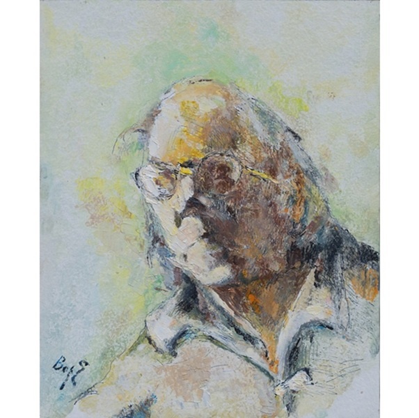 Иван Воронов. Автопортрет. 2006. Картон, масло. 25 х 20. Частное собрание