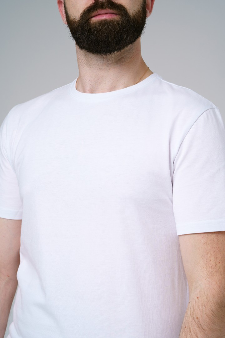 Мужская белая футболка из органического хлопка