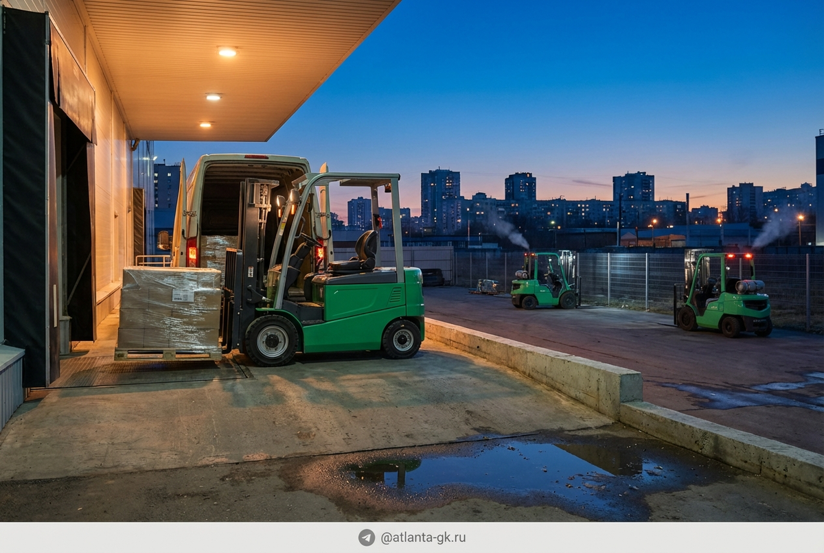    Сравнение электропогрузчика и вилочного погрузчика на складе Atlanta-gk