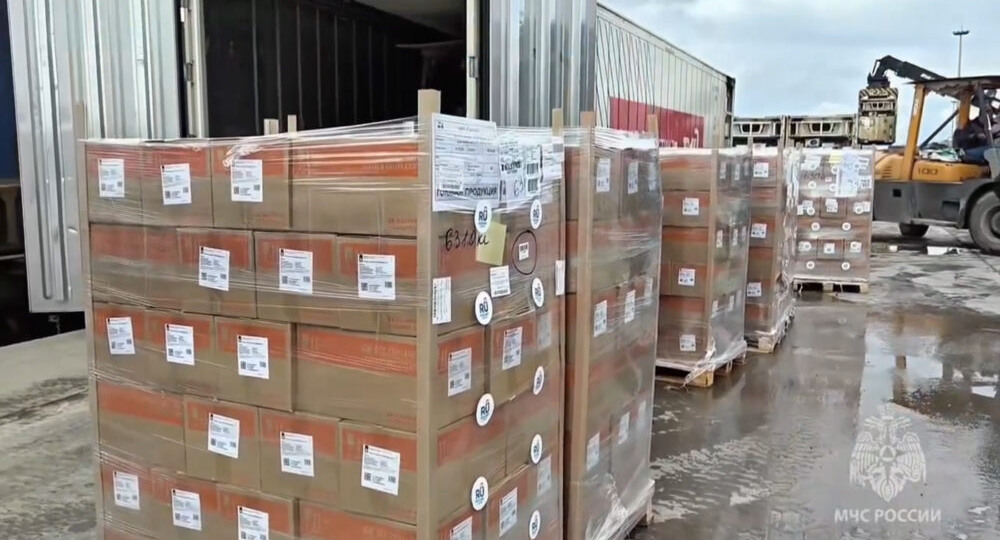 МЧС России передало Ирану гуманитарную помощь