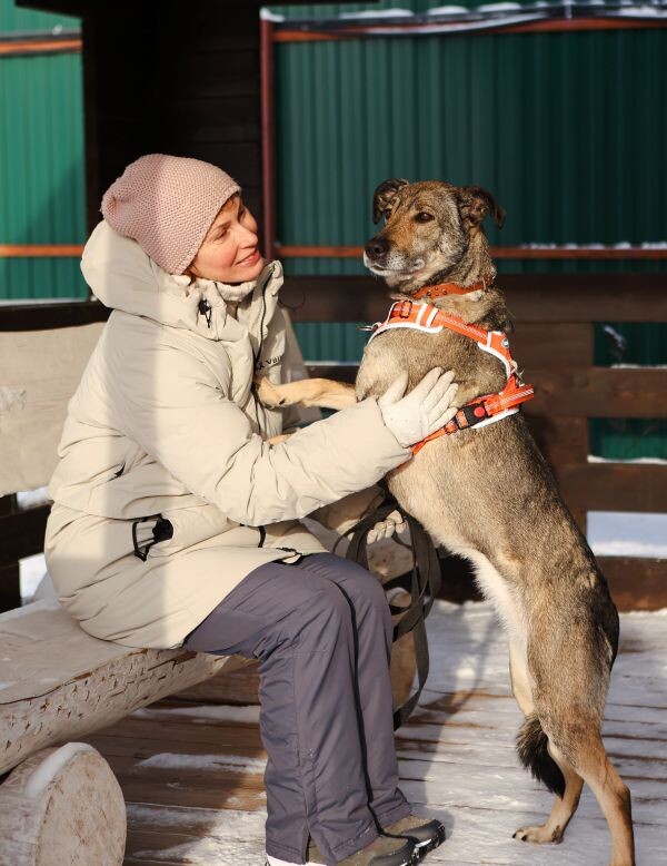 С Мариной, волонтером.