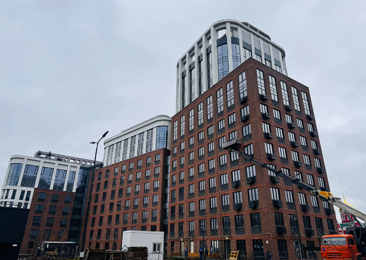 Фотография строящегося жк в Нижнем Новгороде