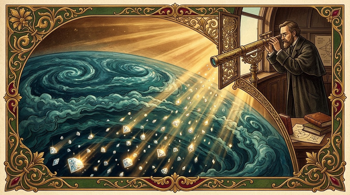 На Нептуне углерод из метана сжимается в алмазы и падает вглубь планеты как дождь